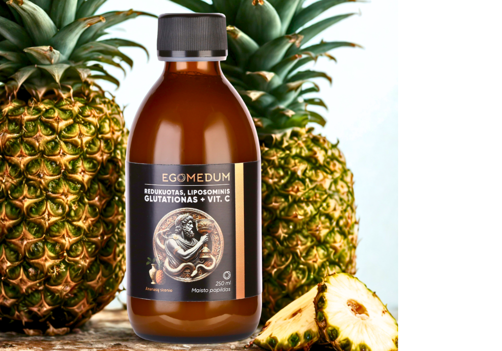 Redukuotas, liposominis GLUTATIONAS + Vit. C